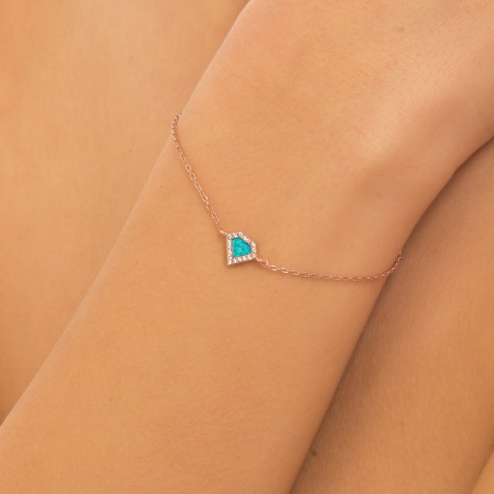 Βραχιόλι Γυναικείο Διαμάντι SK1619 Ασήμι