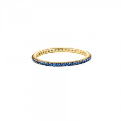 Δαχτυλίδι Γυναικείο Ολόβερο Μπλε Πέτρες SKXZAF3319 Ασήμι Νο53